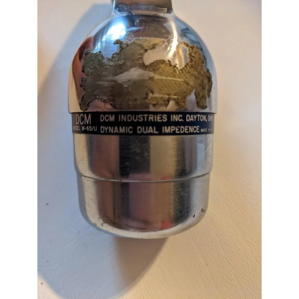 Vintage DCM Dynamic Dual Impedence Vocal Pole Microphone Hinged M-65/U USA